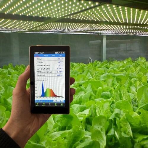 Spectrometer 350-800nm PAR PPFD Meter Grow light Tester OHSP350P Hopoocolor