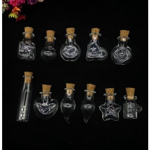 500sets/lot Empty Glass Bottle with Cork Stopper Jars Container Decor Storage Craft, Wishing perfume essential oil Vial Jars