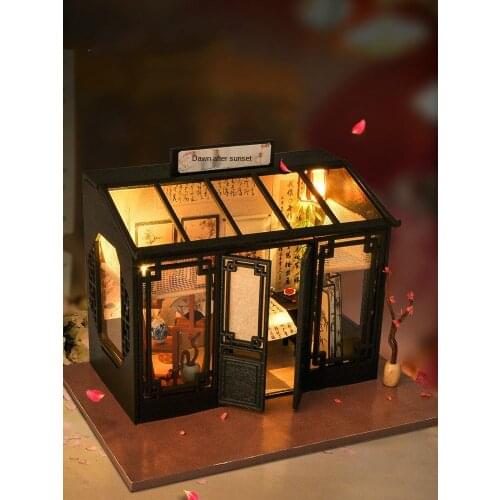 DIY Cabin Chinese-Style Handmade Mini House Model Assembled Toy Creative Birthday Gift Girl