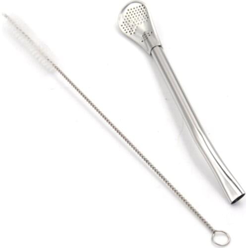 Washable Stainless Steel Drinking Straw Filter Handmade Yerba Mate Tea Bombilla Gourd Practical Tea Tools Bar Accessories