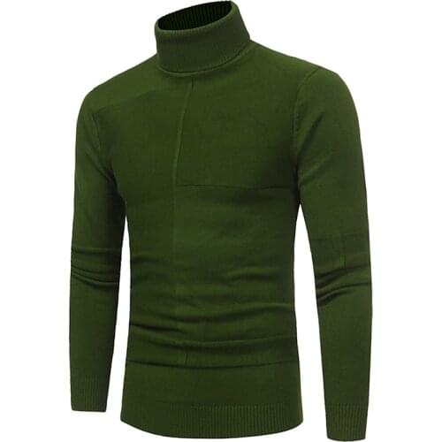 2018 Mens Brand Sweater Fall Fashion Turtleneck Casual Warm Sweater New High Quality Long Sleeve Slim Mens Pullover 5 Colors Y