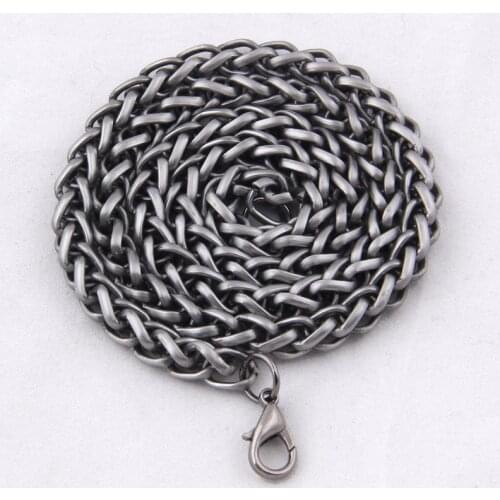 Dropshiping Mens Iron and stainless steel Light Gray Dragon Head Necklace Chain 5mm 20" and 5mm 20" fit viking jewelry