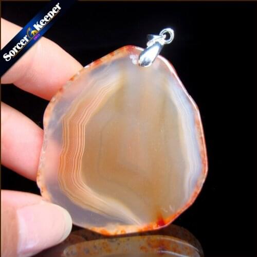 Natural Crystal Gem Stone Jewelry Yellow Rough Art Botswana Agates Slice Beads Pendant Necklace New Trendy Gift for Women RS921