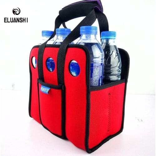 Neoprene 6 can Cooler Beer backpack picnic basket bag set Wine box Chillers Frozen wedding Bottle PP outdoor tableware bar lunch