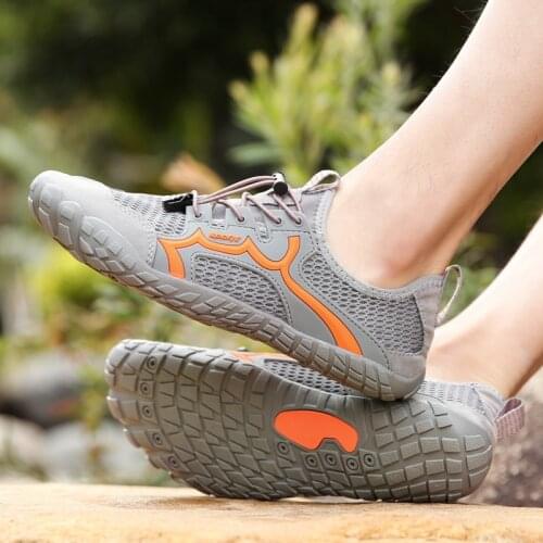 Hiking Shoes for Women Sneakers Same for Men Plus Size 44 45 46 Five-finger Breathable Big Net Beach Swimming Wading Shoes