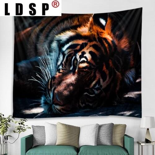 LDSP Tiger Animal Poster Picture Tapestry Hanging Covering Rugs Background Cloth Beach Mat Blanket Art Bedroom Home Decor