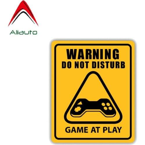 Aliauto Warning Car Sticker Do Not Disturb Game At Play Decal Accessories PVC for Mazda Cx 5 Gti Vw Golf 5 Nissan Juke,11cm*9cm