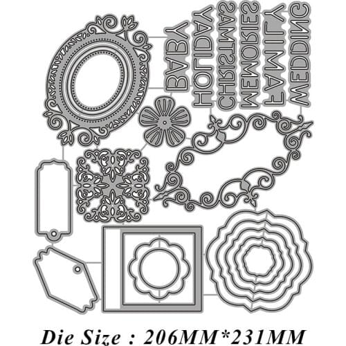 Christmas Cut Die Large Photo Album Combination Accessories Metal Cutting Dies Diy Molds Scrapbooking Paper Making Die Crafts