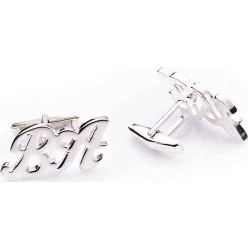 Silverlina Personalized Sterling Silver Letter Cufflinks