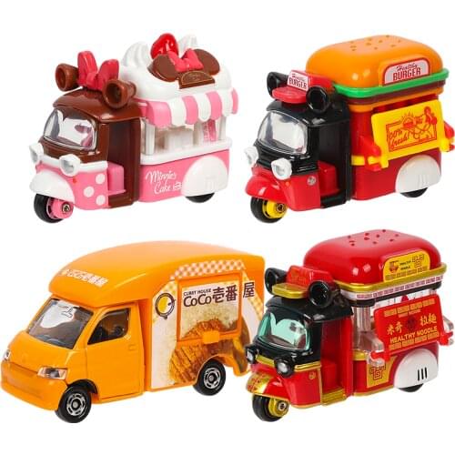 TAKARA TOMY Genuine CoCo ICHIBANYA KITCHEN CAR and MOTORS Scale 1/64 Cute Metal Vehicle Simulation Model Toys