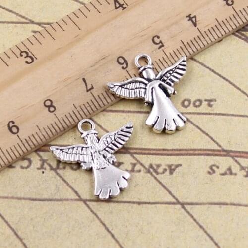 15pcs Charms Guardian Angel 22x21mm Tibetan Pendants Antique Jewelry Making DIY Handmade Craft For Bracelet Necklace