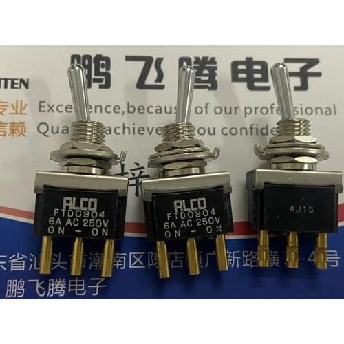 Japan ALCO FTD0904 small toggle switch 3 feet 2 gear shaking head rocker arm power toggle switch 6A