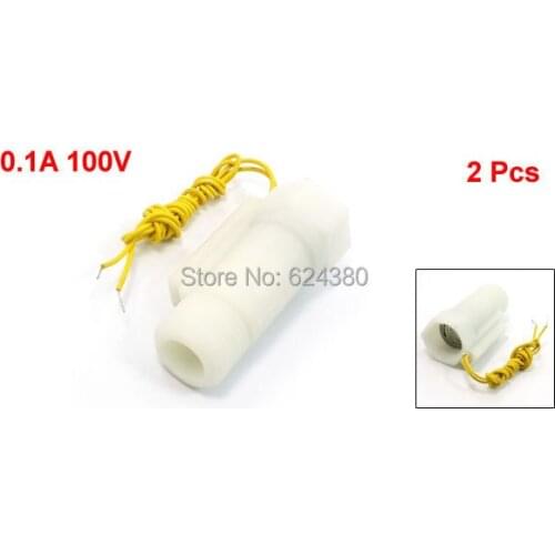 1 Bag ( 2 pcs ) xZFS-03P 21mm 0.83" Female Threaded Ports Plastic Shell Luquid Water Flow Sensor Switch ZFS-03P