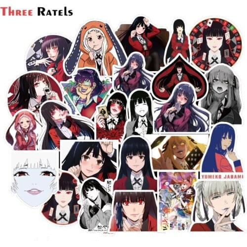 10/50pcs Japan Anime Kakegurui Waterproof DIY Vinyl Decal Stickers for Snowboard Laptop Luggage Fridge Kids Gift