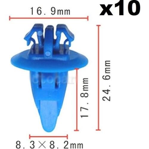 10pcs OEM Nylon For Toyota Fender Moulding Clip 90904-67036 Highlander Tundra