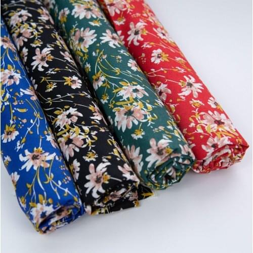 100%Cotton Dense Poplin Printed New Spring Summer Pastoral Small Floral Women Dress Fabric DIY needlework Sewing patchwork Cloth