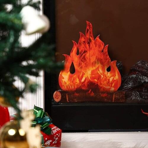 3D Decorative Cardboard Campfire Centerpiece Artificial Fire Fake Flame Artificial Fire Fake Flame Paper Party Decorative Flame