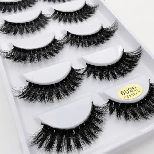 5Pairs natural mink eyelashes make up lashes hand made fake lash lashes dramatic eye lashes for mink cilios 3d makeup maquiagem