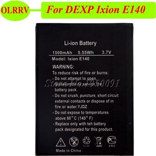 For DEXP Ixion E140 Battery 1500mAh High Quality Mobile Phone Accumulator