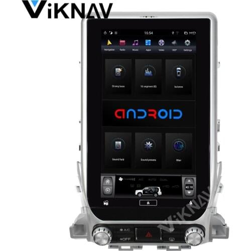 Car GPS navigator DVD player For Toyota Land Cruiser LC200 2018 radio multimedia player tape recorder Android system 13.6 inch