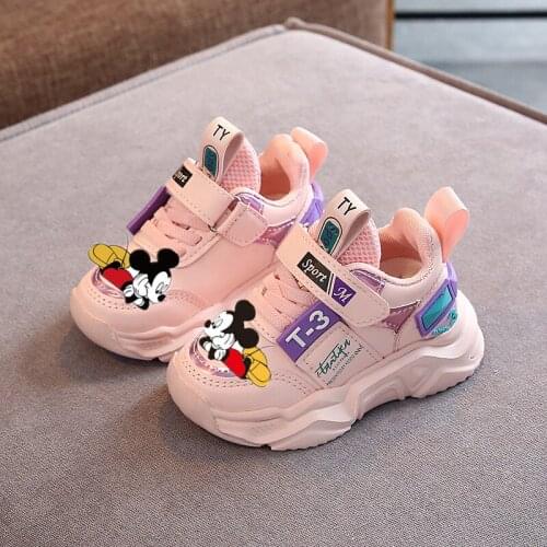 Disney Mickey children sports shoes girl boy 2021 spring new boys old shoes children casual shoes baby toddler shoes