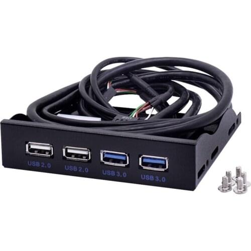 Host Computer Hardware 4-Port Hub USB3.0X2+USB2.0X2 Floppy Drive Panel for Pc Desktop 3.5-Inch Floppy Drive Bay