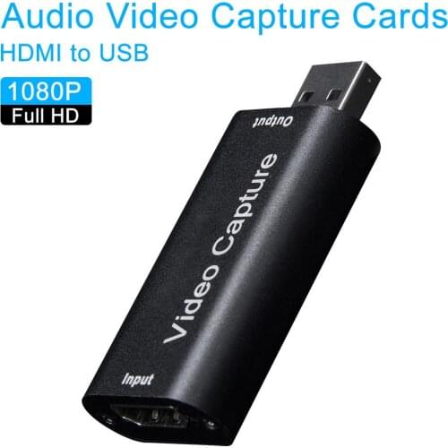 HD 1080P Video Capture Card USB HDMI-compatible Game Grabber Record Box For PS4 DVD Camcorder Camera Recording Live Streaming