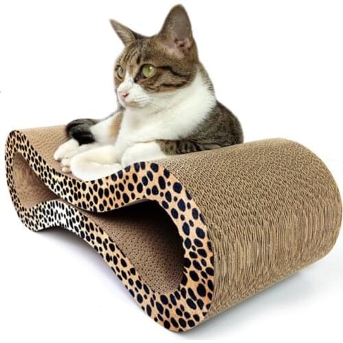 Cat Corrugated Paper Scratcher Cat Scratching Toys Pet Cardboard Paper Bed Lounge Sofa Kitten Scratch Board For Claws M6074