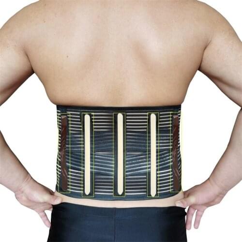 Breathable Elastic Adjustable Double Pull Corset Belt for Men Posture Corrector Brace Lower Back Lumbar Support Slimming Belt