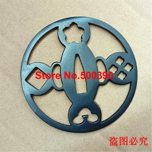 Nice Iron Steel Guard Tsuba ForJapanese Sword Samurai Katana Knife Guard Wakizashi Fittings