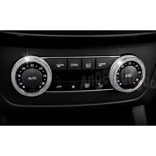 Air conditioning knob cover decorate Fit for Mercedes Benz GLE/ GLK/ CLS/ GL/ M/ GLS/ SLK/ SL/ G-Class car style
