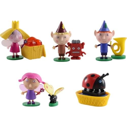 Ben and Holly Doll Toy Little Kingdom Set Play House Lily Jack Strawberry Figure Model Toy Birthday Gift for Boy and Girl