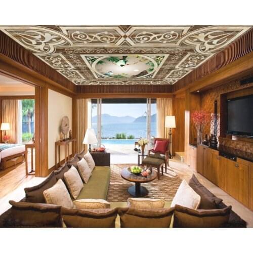 Love Bird New Chinese Ceiling Photo Wallpaper Living Room Bedroom KTV Ceiling Murals Wallpaper