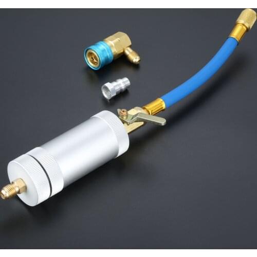 1/4SAE 2OZ Oil Injector R134A R12 R22 Car Oil Coolant Filler Tube HVAC Tool Injector Dye oz Injection Auto Tools
