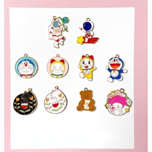 Diy jewelry materials cartoon accessories astronaut astronaut pendant earrings keychain pendant