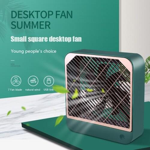 Ultra-Quiet 2 Speed Adjustable Fan 4W 220V Mini USB Desktop Fan Personal Portable Cooling Fan for Office Household Traveling