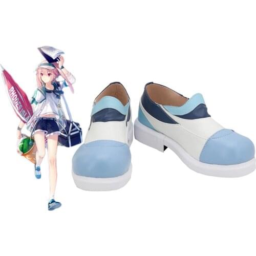 Arknights Ansel Swiming Skin Cosplay Shoes Leather Boots Custom Made