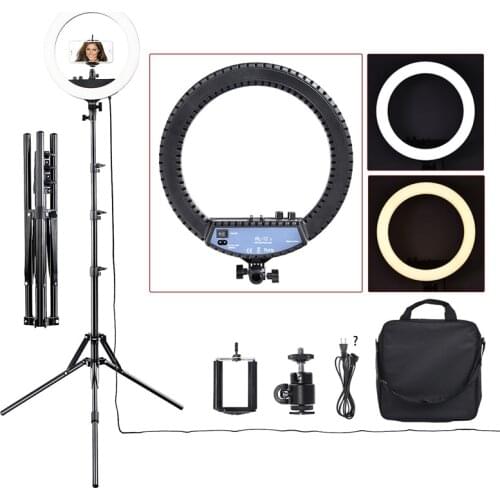 Fusitu RL-12II Led Ring Light With Photography 3200-5600K Ringlight With Tripod Stand Light Lamp For Phone Photo Youtube Makeup