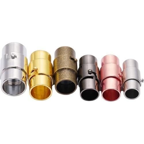 10pcs A Set Strong Magnetic Insurance Clasps Fit Alloy End Clasp Connectors for Diy Makings Leather Necklace Bracelet Jewelry