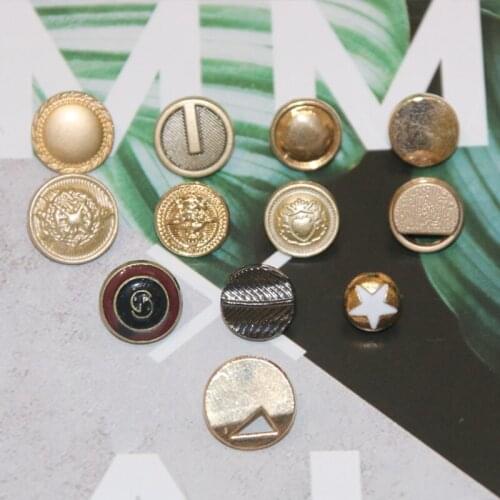 10pcs Decorative Buttons for Clothing Sewing Supplies and Accessories Luxury Metal Shirt Buttons Buttons for Needlework