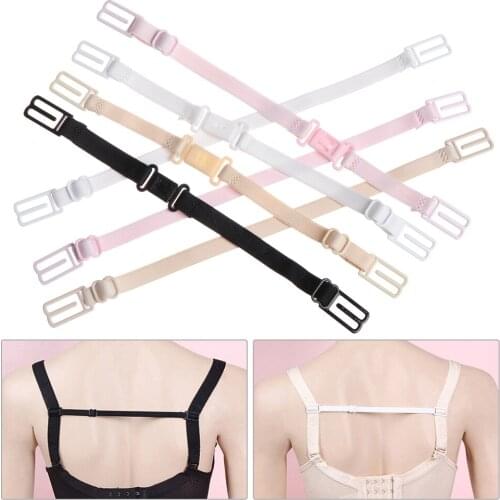 1PC Fashion Women Non Slip Elastic Adjustable Band Bra Strap Holder Strap Racer Back Clip Skid-proof Buckle Shoulder Straps