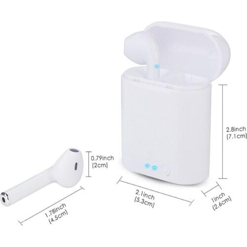 Top selling mini i7s tws true stereo earphone wireless earbuds with magnetic charging case