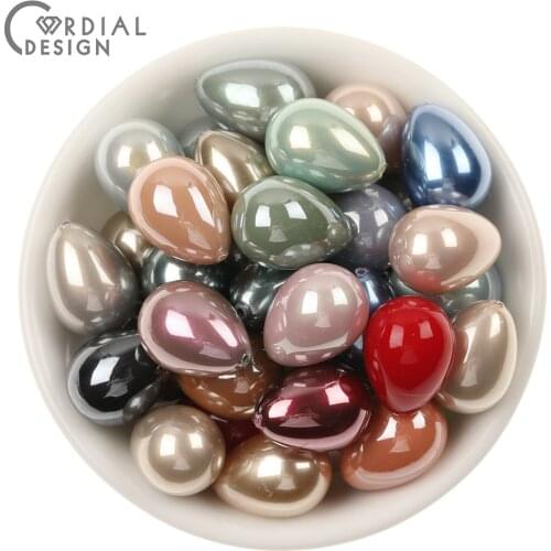 Cordial Design 100Pcs 13*18MM Imitation Pearl Beads/Hand Made/Drop Shape/DIY Beads Making/Jewelry Accessories/Earring Findings