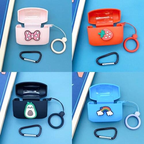 Cute Cartoon Earphone Cover for Jabra elite 65T Case Wireless Headphone Case Bluetooth Earphone Charging Box Shell Headset Bag