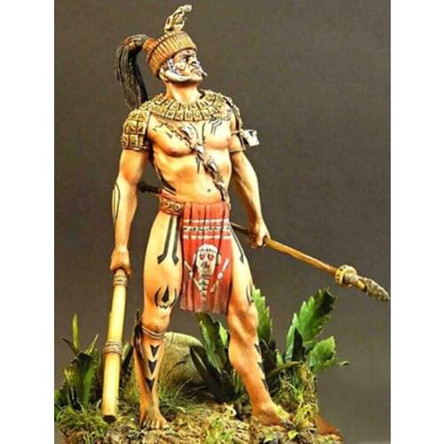 Unassambled 1/24 75MM Survivor Warrior (WITHOUT BASE ) Resin figure miniature model kits Unpainted