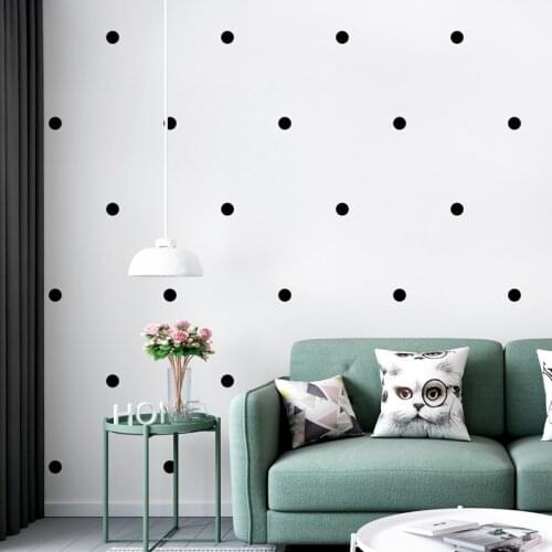 10m waterproof Nordic style wallpaper ins modern simple geometric black and white original point living room bedroom TV backgrou