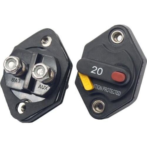 12V-32V DC 10A 15A 20A 30A 40A 50A IP67 Waterproof Circuit Breaker Blow Reset Fuse Switch Inverter For Car Audio Marine