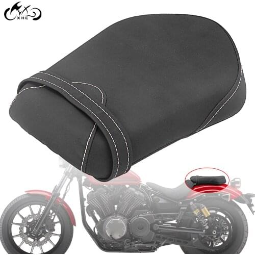 Motorcycle Black Synthetic Leather Rear Passenger Pillion Seat For Yamaha Star Bolt XV950 Bolt XVS950 2014-2016