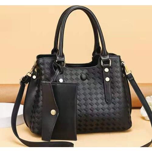 Women Handbags Boston womens bags Son-mother bag Messenger Bag Shoulder Bags Medium Top-Handle Women PU Leather Lattice pattern