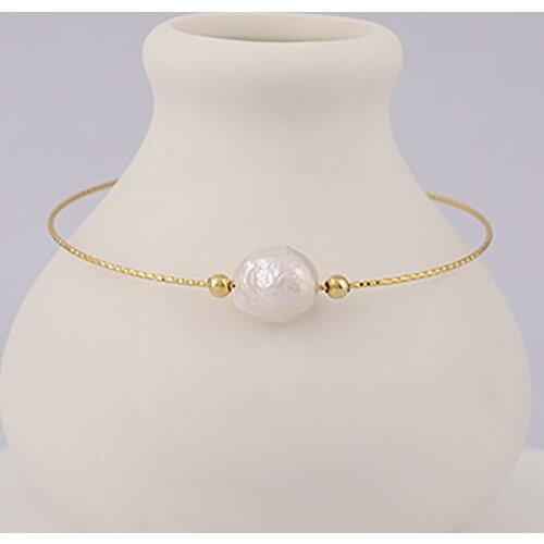 MLKENLY Female S925 Silver Baroque Bracelet Temperament Simple Pearl Bracelet Girlfriend Jewelry gifts